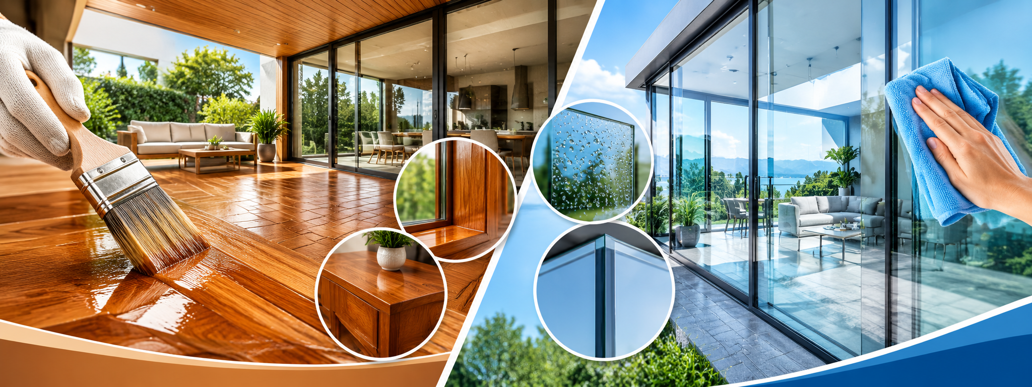 Wood and glass coatings